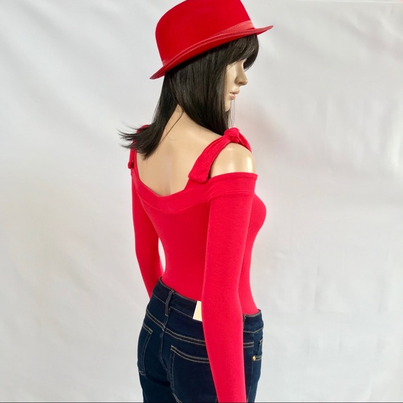 🔥NWT Express Vibrant Red Leotard / Bodysuit - Picture 1 of 8